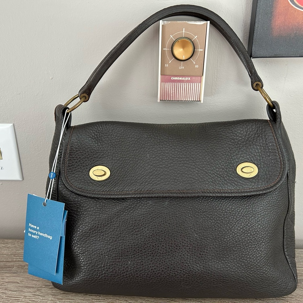 Miu Miu Dark Brown Leather Shoulder Bag